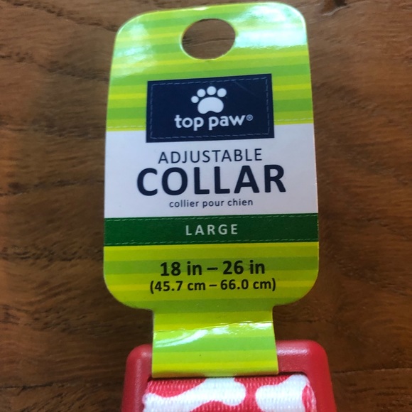 Red&White dog bone collar - Picture 2 of 6